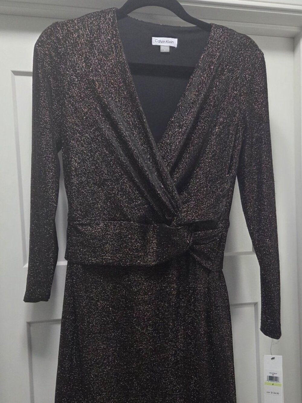calvin klein black gold dress | Dresses | New Calvin Klein Size 4 Width:Wide